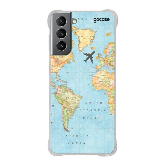 Capinha para celular Mapa Mundi Manuscrita