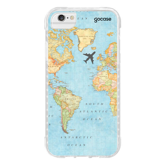 Capinha para celular Mapa Mundi Manuscrita