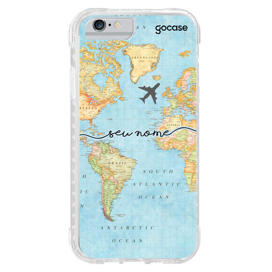 Capinha para celular Mapa Mundi Manuscrita