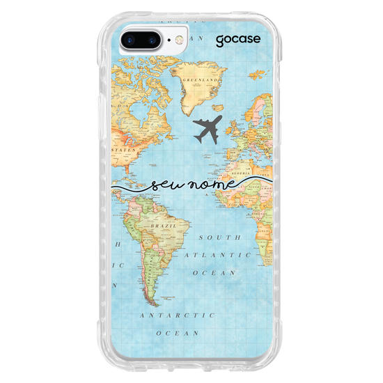 Capinha para celular Mapa Mundi Manuscrita Capinha para celular Mapa Mundi Manuscrita