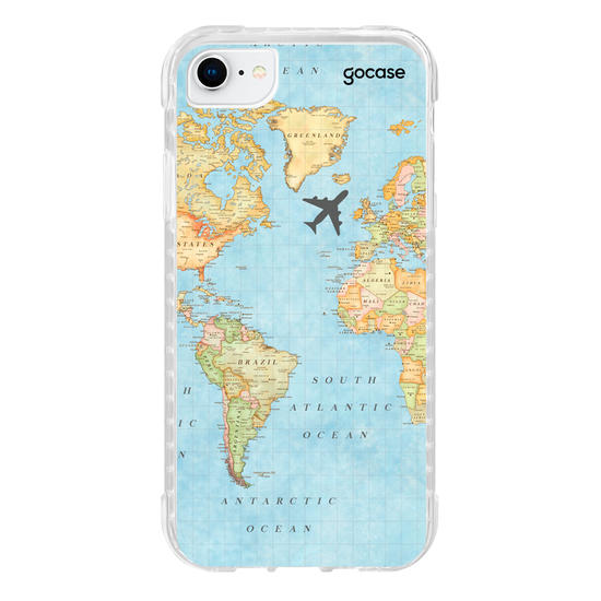 Capinha para celular Mapa Mundi Manuscrita