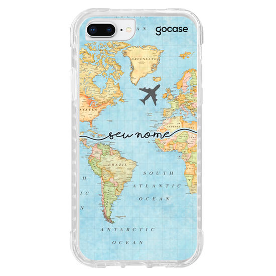 Capinha para celular Mapa Mundi Manuscrita