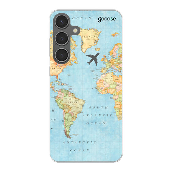 World Map Handwritten Phone Case