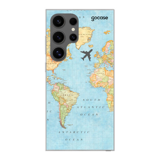 World Map Handwritten Phone Case