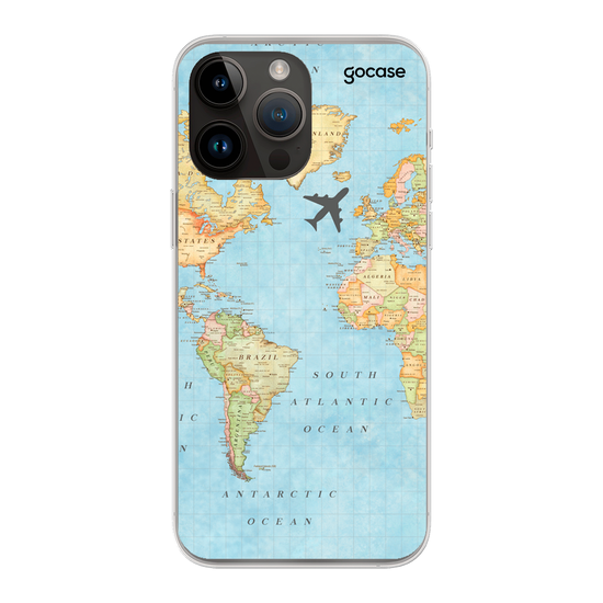 World Map Handwritten Phone Case