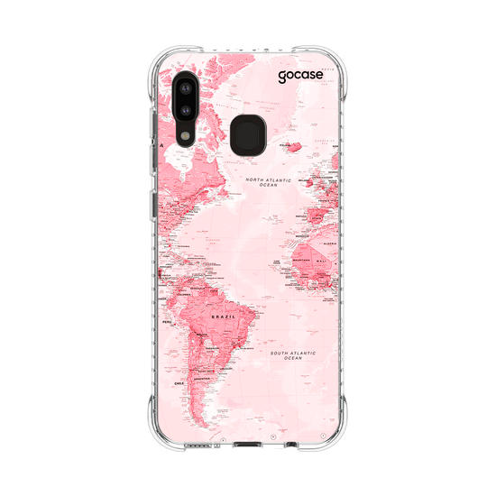 Capinha para celular  Iniciais Mapa Rosa