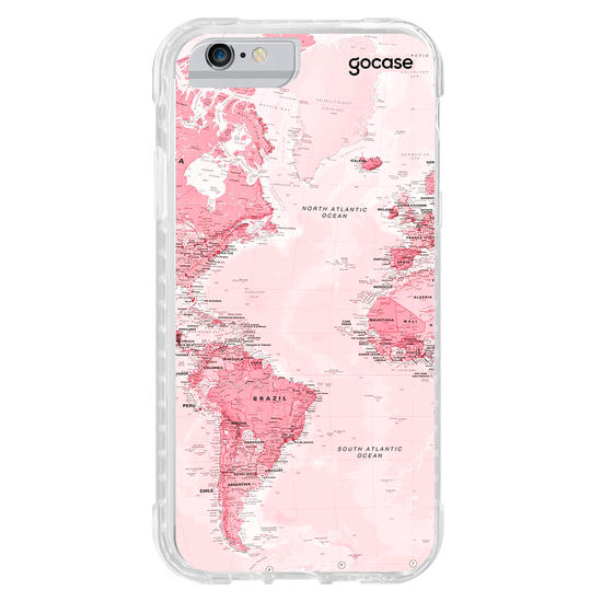 Capinha para celular  Iniciais Mapa Rosa