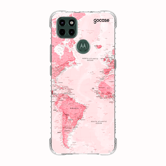 Capinha para celular  Iniciais Mapa Rosa