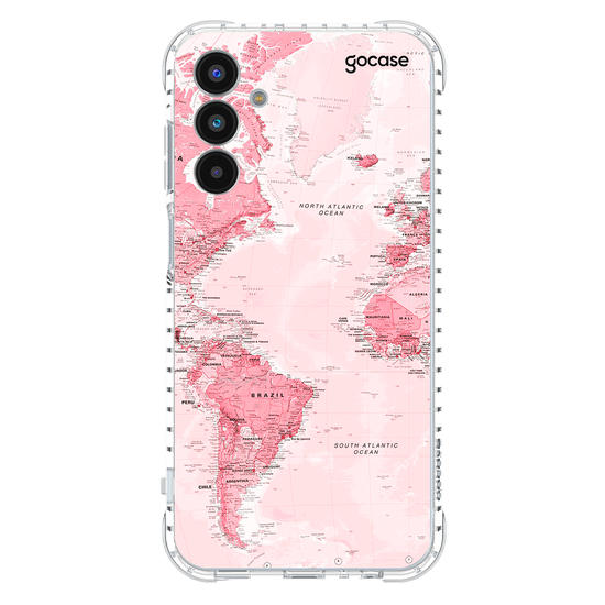 Capinha para celular  Iniciais Mapa Rosa