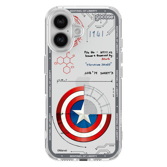 Capinha para celular  Capitão América - Diagrama do Escudo