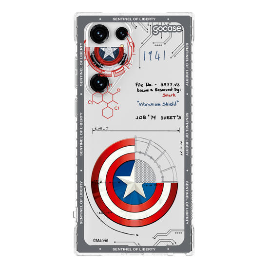 Capinha para celular  Capitão América - Diagrama do Escudo