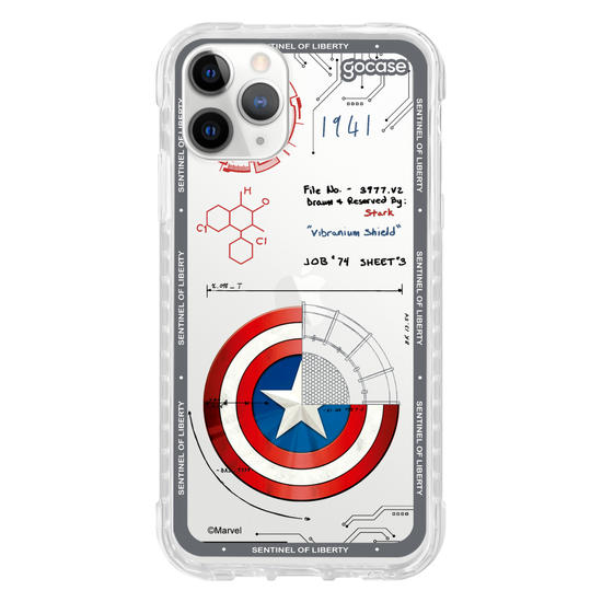 Capinha para celular  Capitão América - Diagrama do Escudo