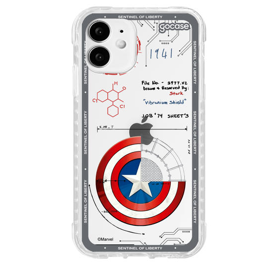 Capinha para celular  Capitão América - Diagrama do Escudo