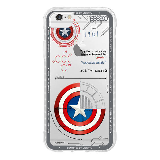 Capinha para celular  Capitão América - Diagrama do Escudo