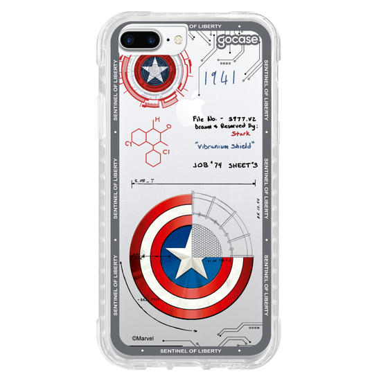 Capinha para celular  Capitão América - Diagrama do Escudo