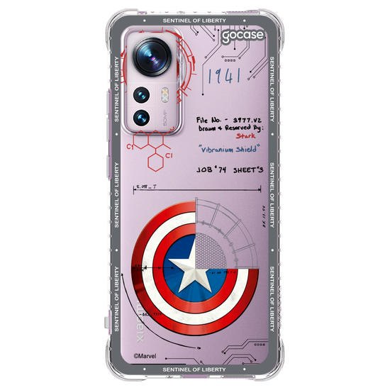Capinha para celular  Capitão América - Diagrama do Escudo