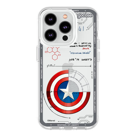 Capinha para celular  Capitão América - Diagrama do Escudo