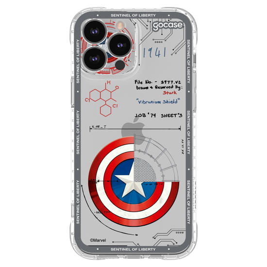Capinha para celular  Capitão América - Diagrama do Escudo
