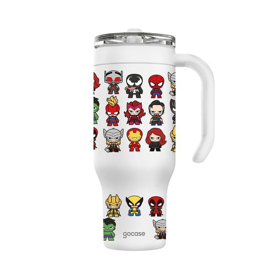 Copo Térmico Life + Ebook -  Homem-Aranha - Pattern Cute