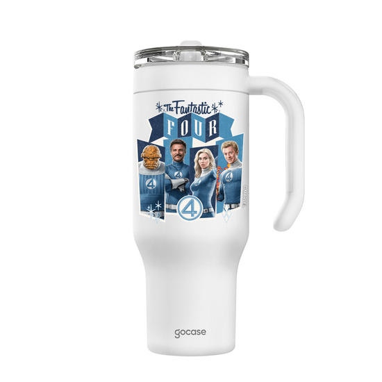 Copo Térmico Life + Ebook -  Quarteto Fantástico -  Fantastic Retro