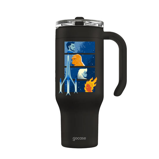 Copo Térmico Life + Ebook -  Quarteto Fantástico - Cosmic Crew