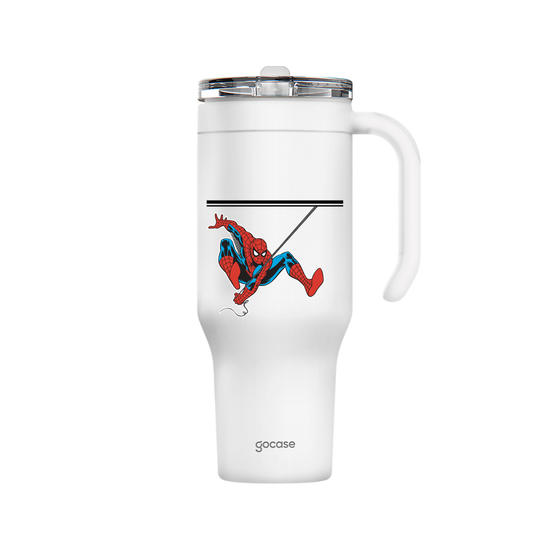 Copo Térmico Life + Ebook -  Homem-Aranha - Hanging