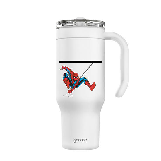 Copo Térmico Life + Ebook -  Homem-Aranha - Hanging