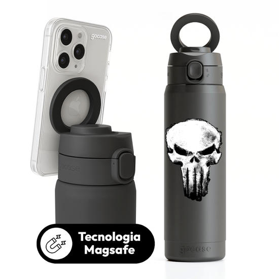 Garrafa Térmica Magsafe + Ebook -  Marvel - O Justiceiro