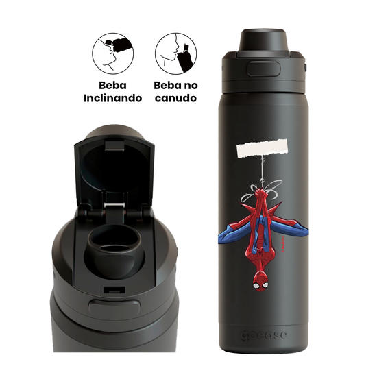 Garrafa Térmica Flip Pro + Ebook - Spider Upside Down