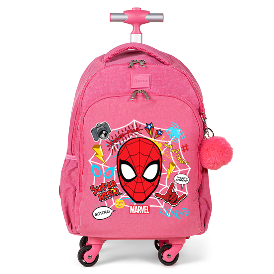 Mochila de Carrinho 4 Rodas Fun -  Homem Aranha - Street Vibe