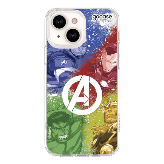 Capinha para celular Marvel - Vingadores Originais Aquarela
