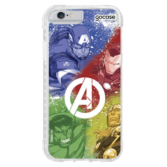 Capinha para celular Marvel - Vingadores Originais Aquarela
