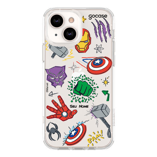 Capinha para celular Marvel - Itens Vingadores