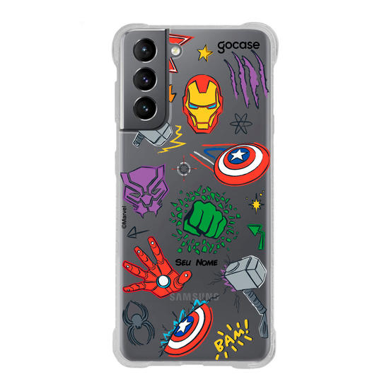 Capinha para celular  Marvel - Itens Vingadores Capinha para celular  Marvel - Itens Vingadores
