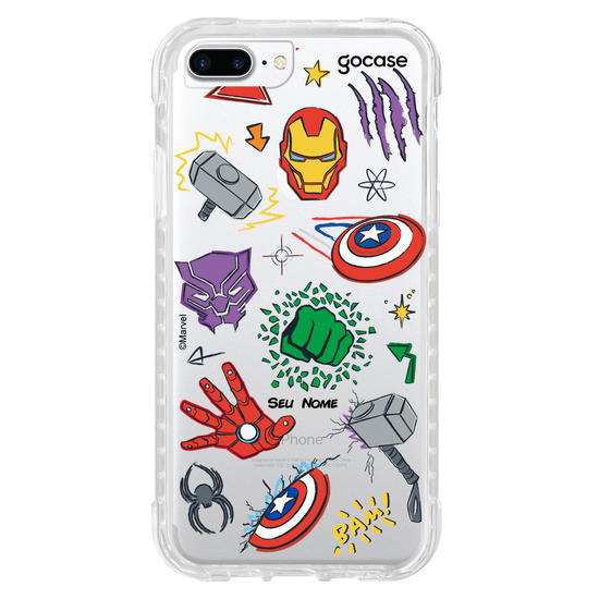 Capinha para celular  Marvel - Itens Vingadores Capinha para celular  Marvel - Itens Vingadores