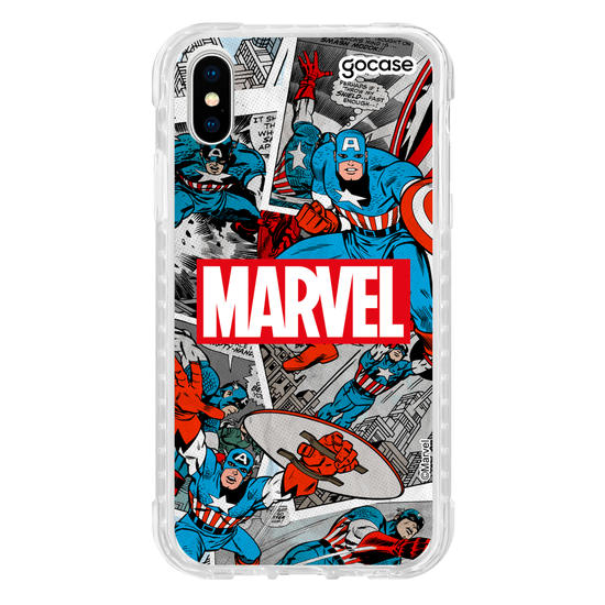 Capinha para celular  Marvel - Starring: Captain America!