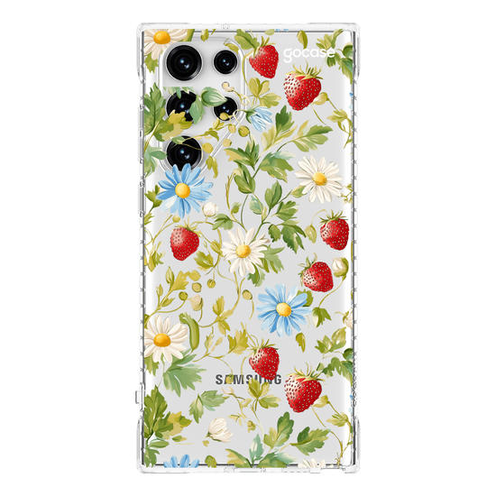 Capinha para celular  Margaridas e Morangos