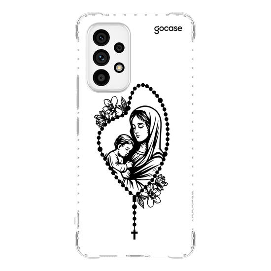 Capinha para celular  Maria e Jesus - Terço