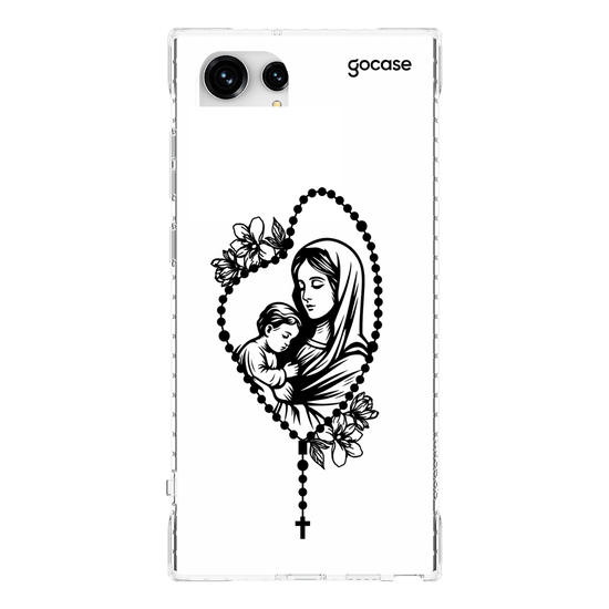 Capinha para celular  Maria e Jesus - Terço