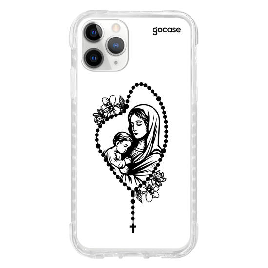 Capinha para celular  Maria e Jesus - Terço