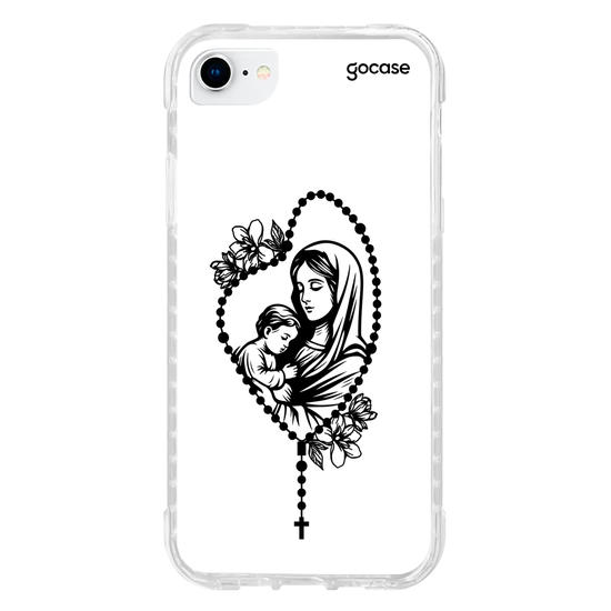 Capinha para celular  Maria e Jesus - Terço