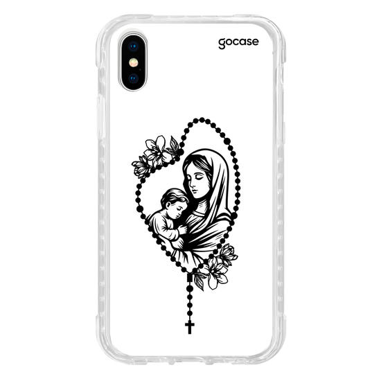 Capinha para celular  Maria e Jesus - Terço