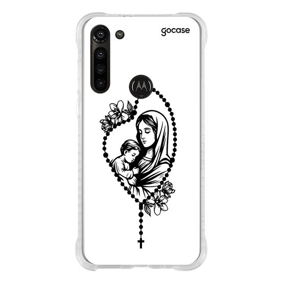 Capinha para celular  Maria e Jesus - Terço