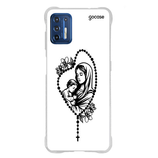 Capinha para celular  Maria e Jesus - Terço