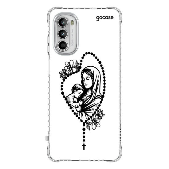 Capinha para celular  Maria e Jesus - Terço