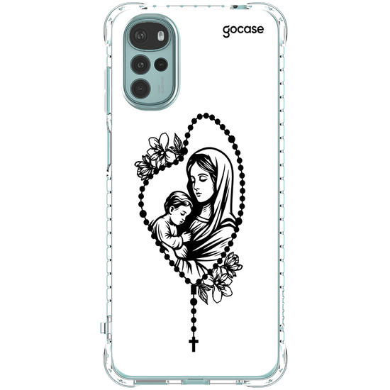 Capinha para celular  Maria e Jesus - Terço