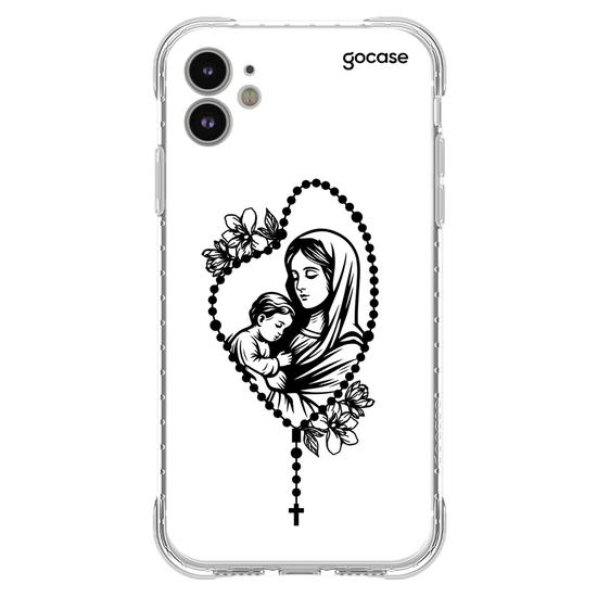 Capinha para celular  Maria e Jesus - Terço
