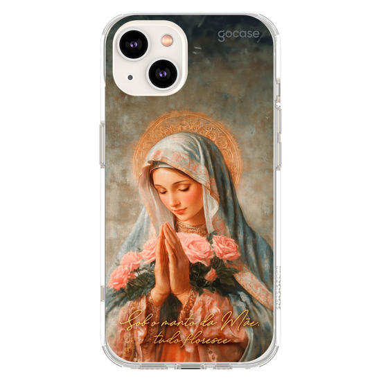 Capinha para celular  Sob o manto da Mãe, tudo floresce