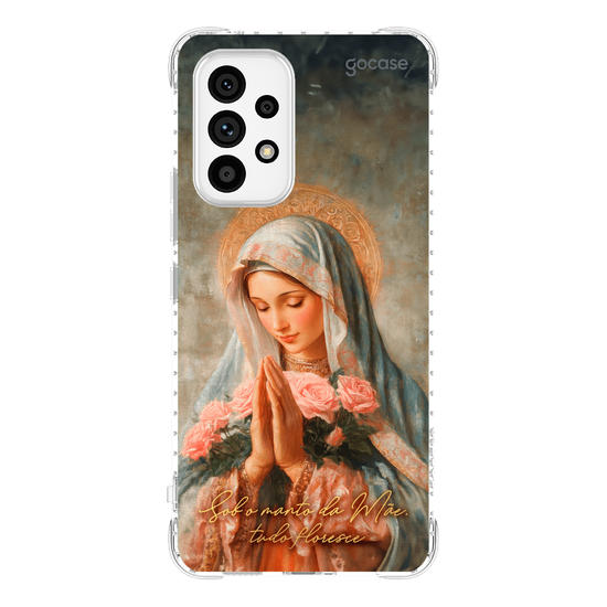 Capinha para celular  Sob o manto da Mãe, tudo floresce