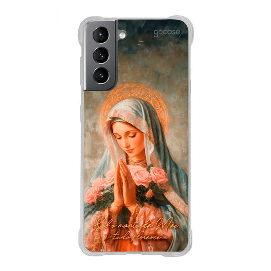 Capinha para celular  Sob o manto da Mãe, tudo floresce